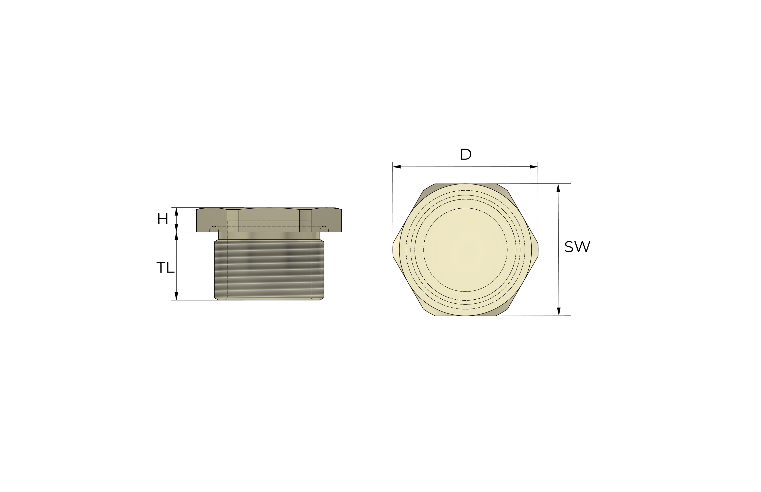 AQUILA HEXAGONAL Technical Drawing