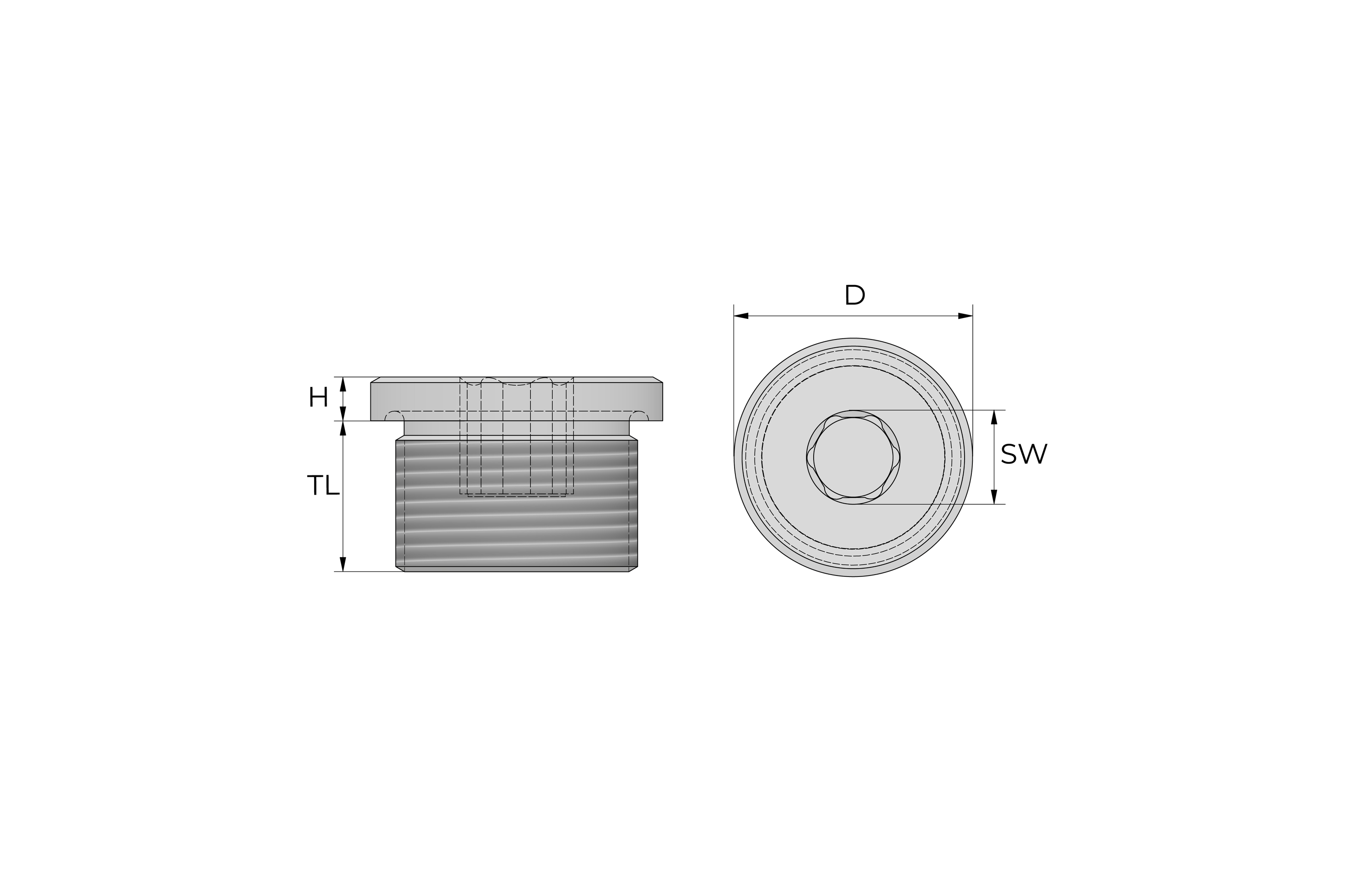 AQUILA ROUND Technical Drawing