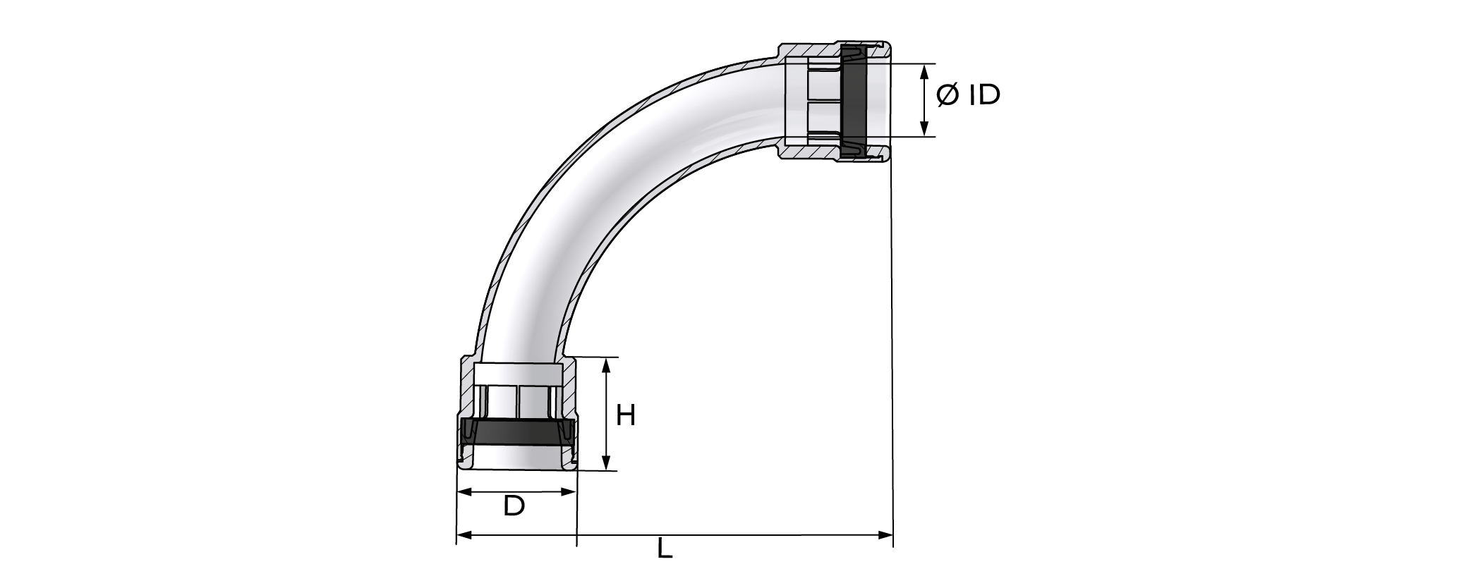Bøyekobling Technical Drawing