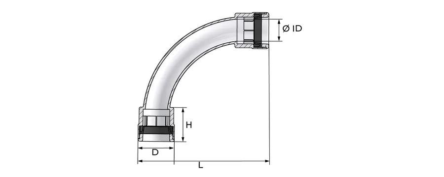 Bøyekobling Technical Drawing