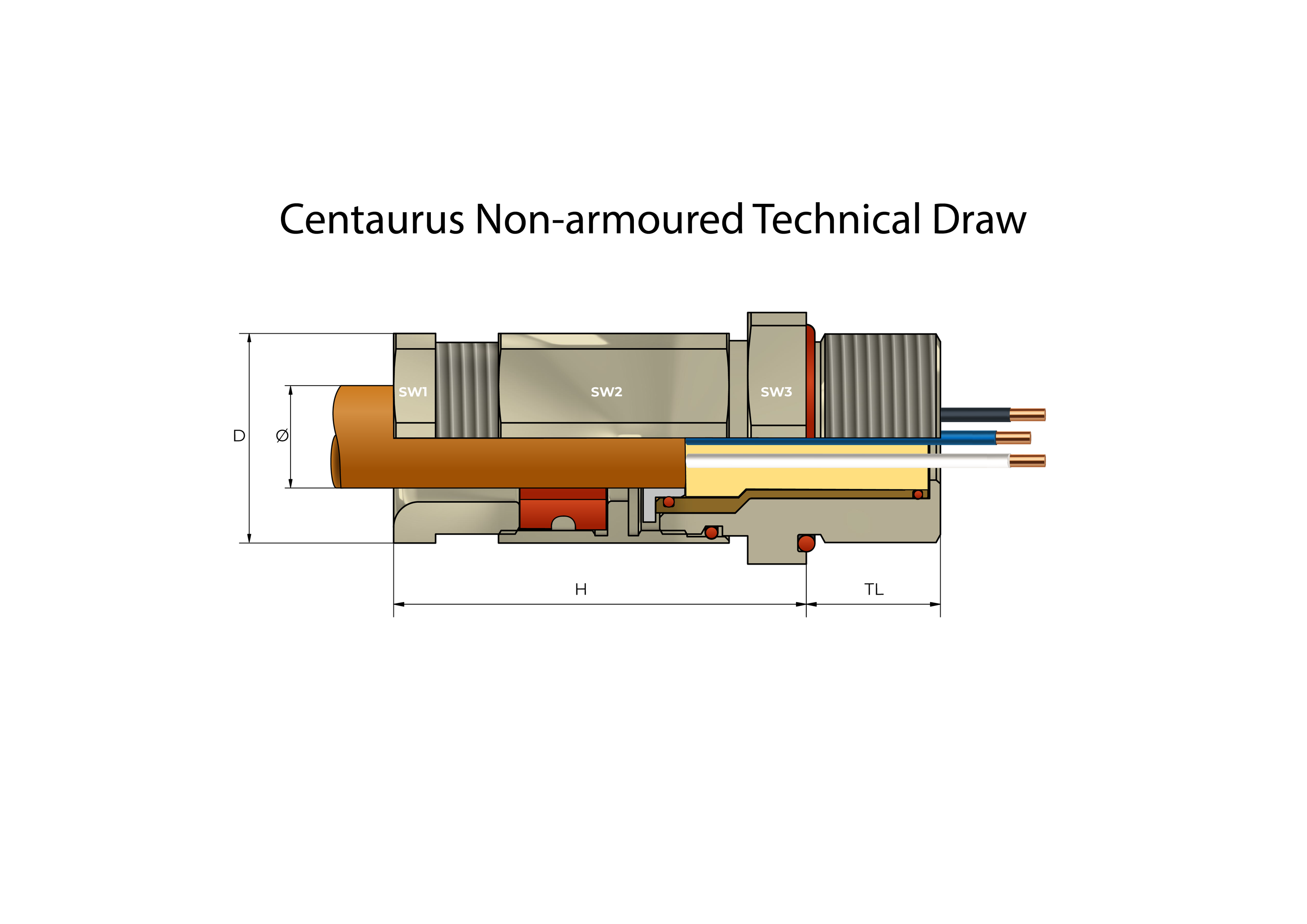 Centaurus Ikke-armert Technical Drawing