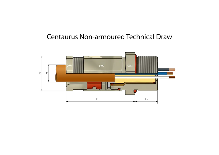 Centaurus Ikke-armert Technical Drawing