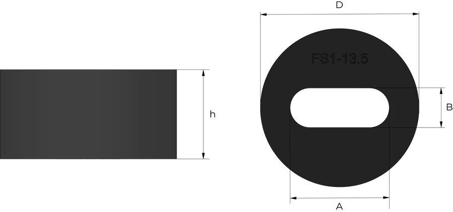 Tetning for flatkabel Technical Drawing