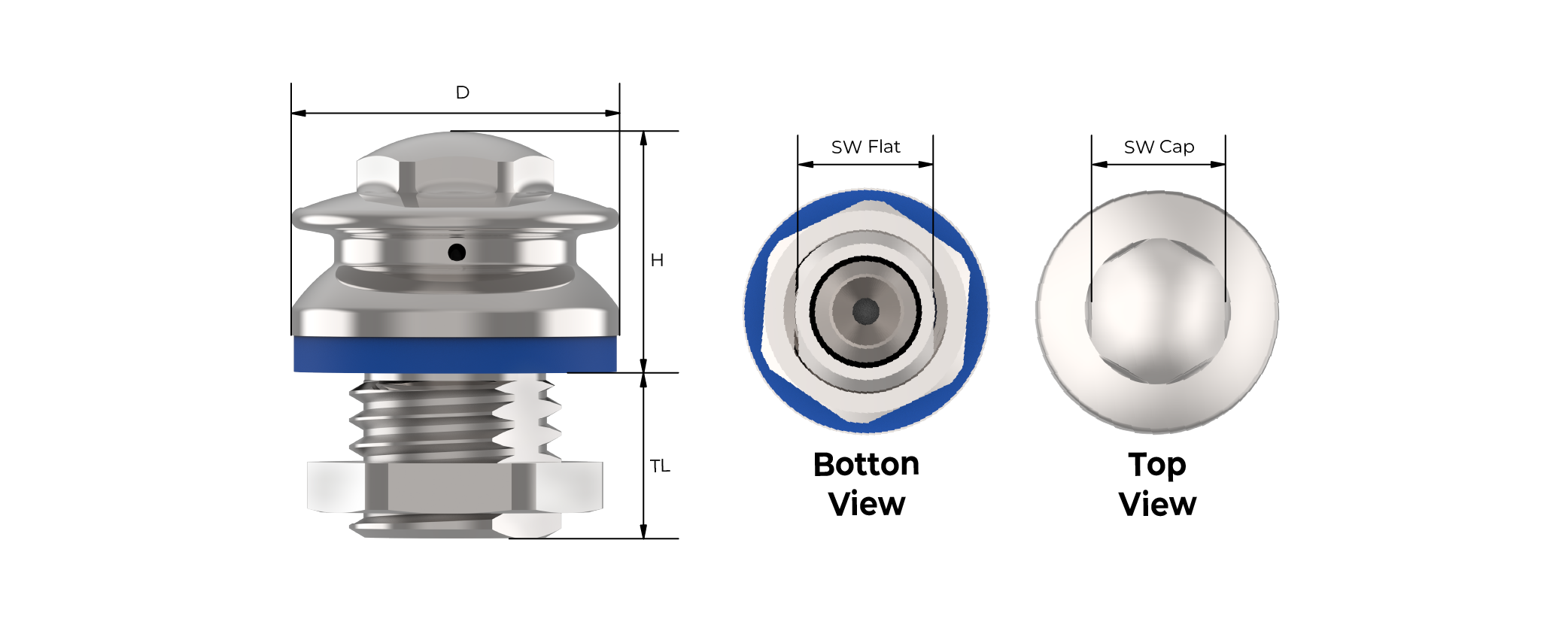 Hygienisk ventilasjonsplugg Technical Drawing