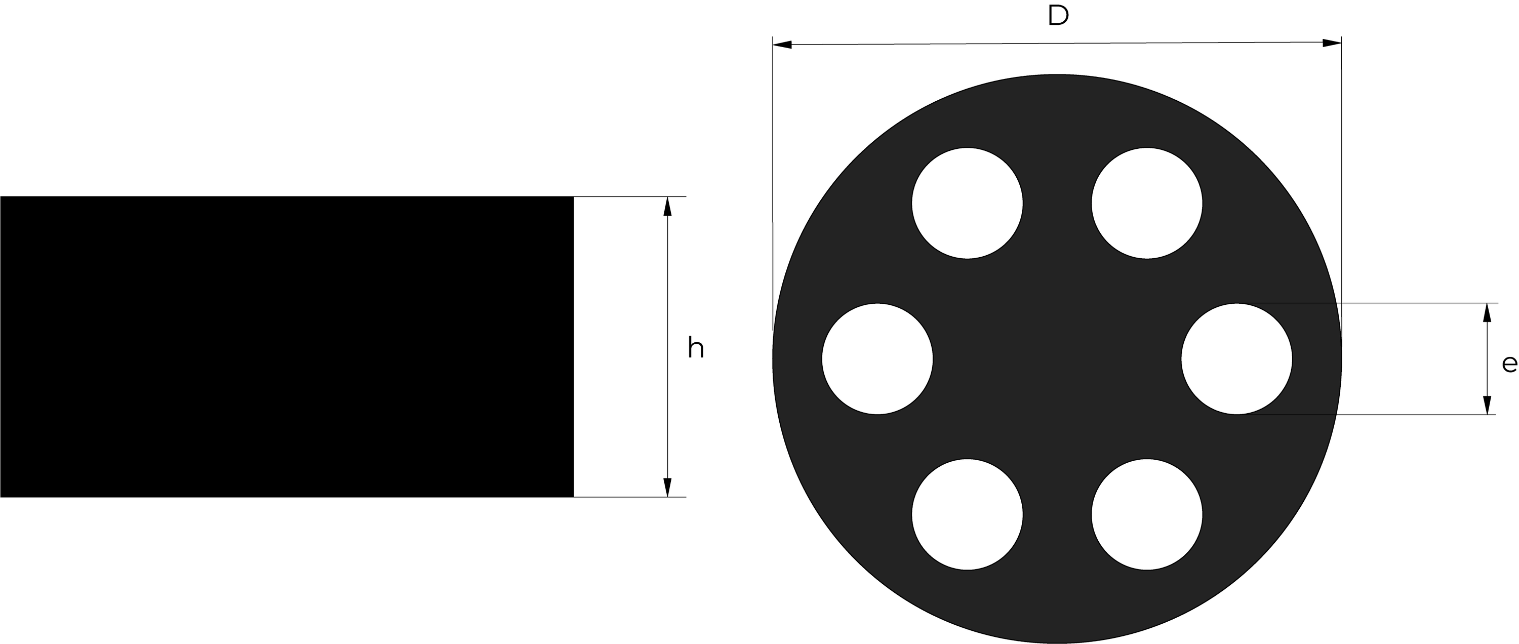 Flerhullstetninger Technical Drawing