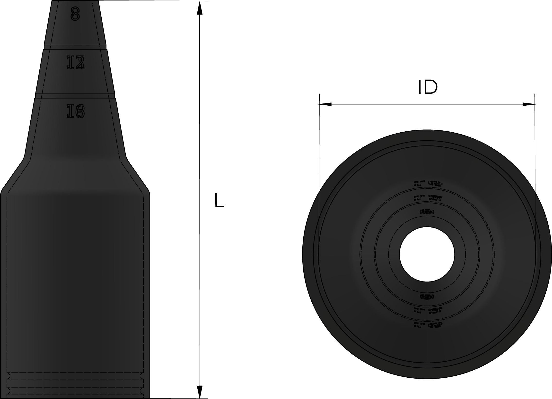 PCP kapper Technical Drawing
