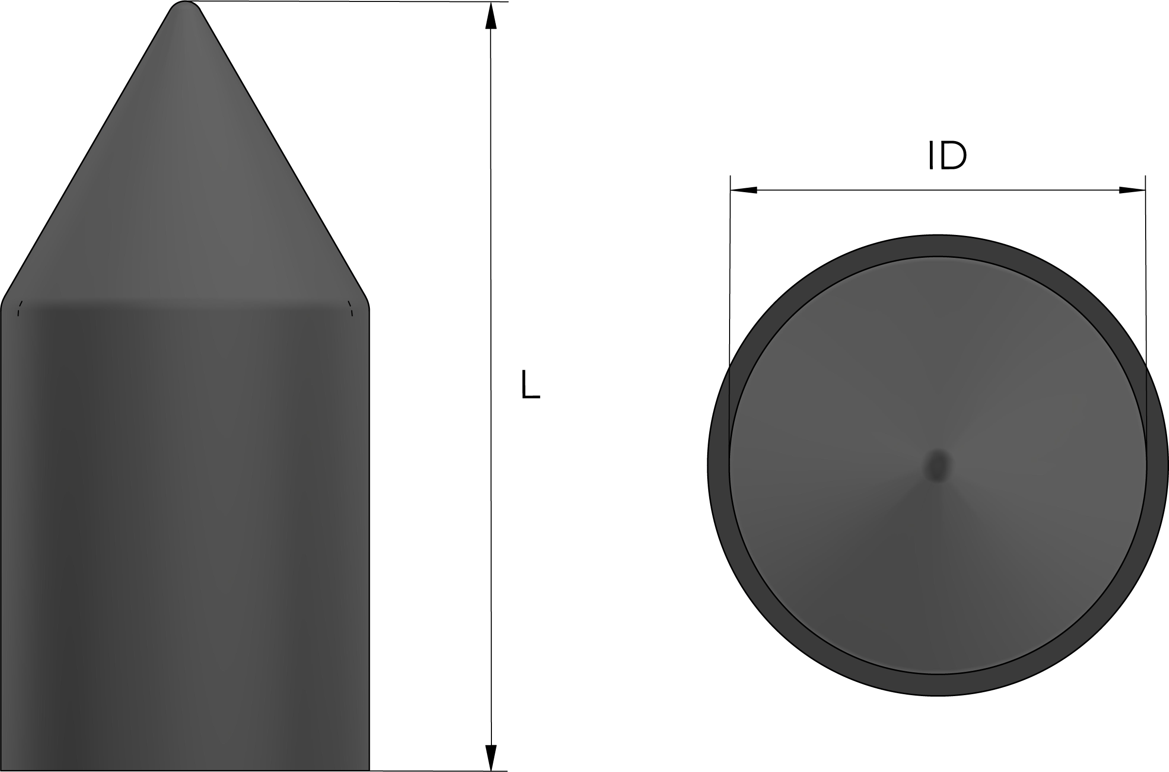 PVC kapper Technical Drawing