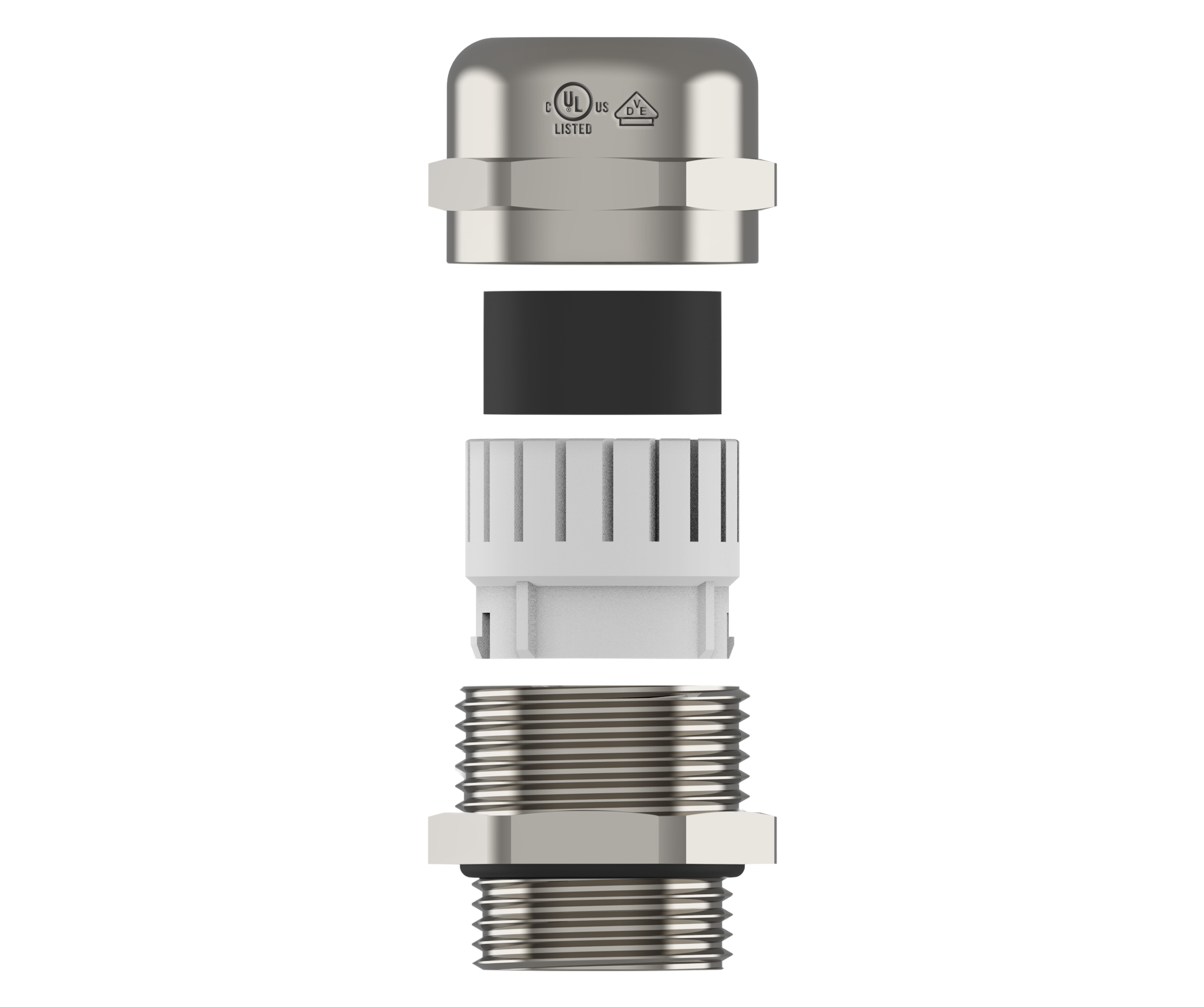 RJ 45 kabelnippel, metall view 3
