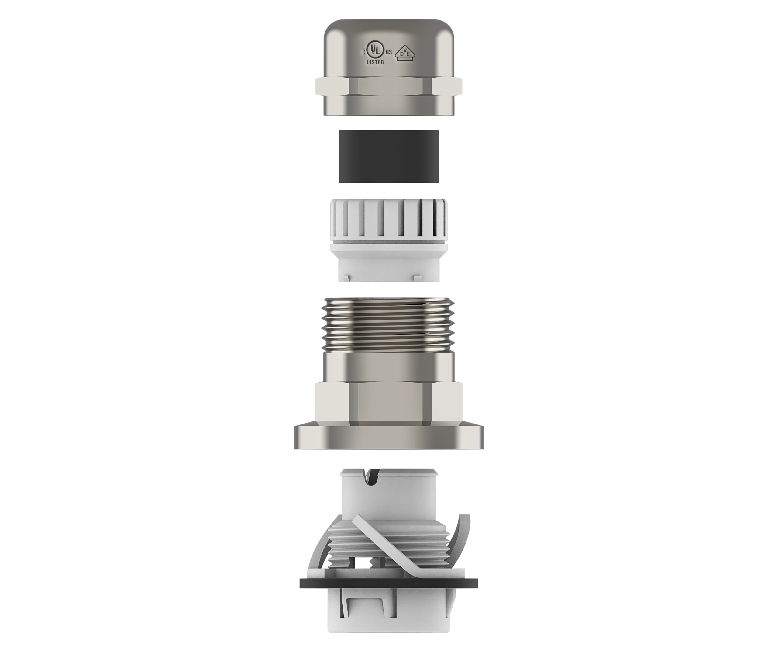 Snap-in kabelnippel, metall view 3