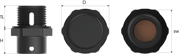 Spica – Dreneringsplugg i polyamid Technical Drawing