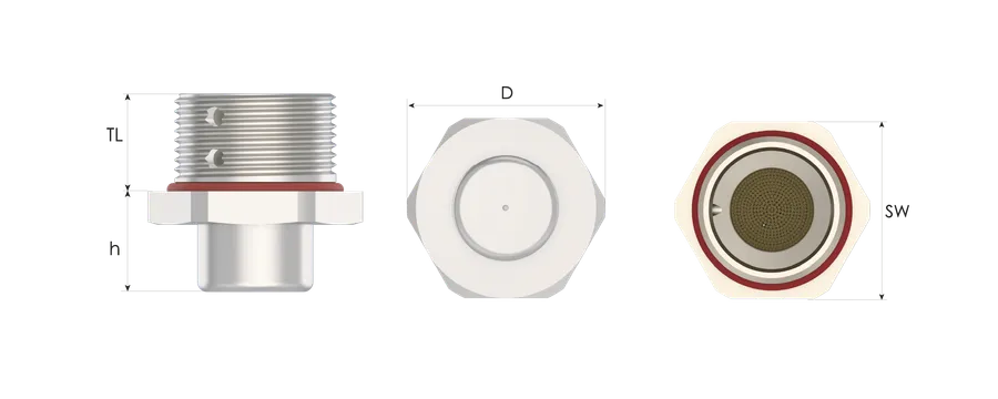 Virgo – Dreneringsplugg Technical Drawing